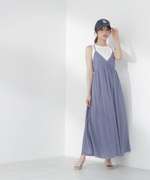 PROPORTION BODY DRESSING(プロポーションボディドレッシング)の「<E>レーストリムコットンボイルワンピース / 1216247700(ワンピース・レディース・ブルー/ピンク・P/S/MEDIUM)」の3枚目の写真