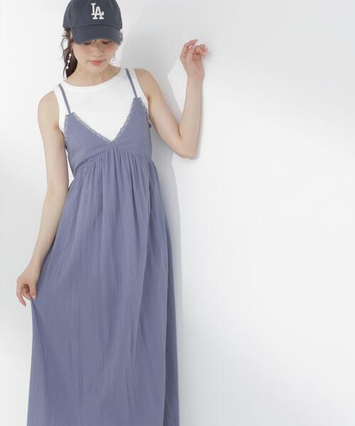 PROPORTION BODY DRESSING(プロポーションボディドレッシング)の「<E>レーストリムコットンボイルワンピース / 1216247700(ワンピース・レディース・ブルー/ピンク・P/S/MEDIUM)」の4枚目の写真