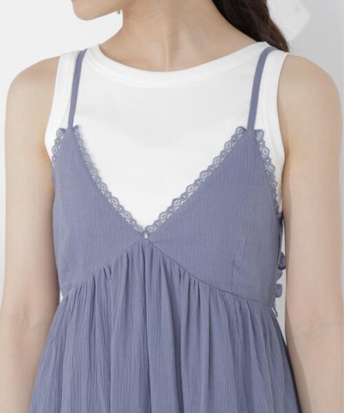 PROPORTION BODY DRESSING(プロポーションボディドレッシング)の「<E>レーストリムコットンボイルワンピース / 1216247700(ワンピース・レディース・ブルー/ピンク・P/S/MEDIUM)」の9枚目の写真