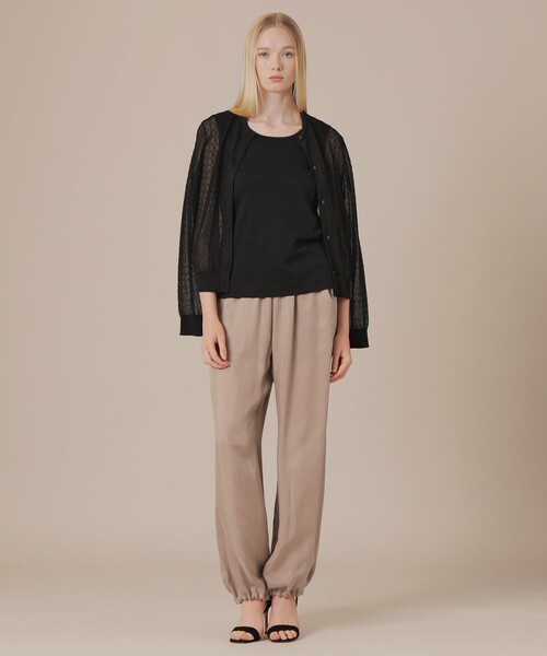 MACKINTOSH LONDON（マッキントッシュ ロンドン）の「シアージャカードカーディガン（カーディガン/ボレロ・レディース・ブラック/ベージュ/ライトグレー・38）」の5枚目の写真