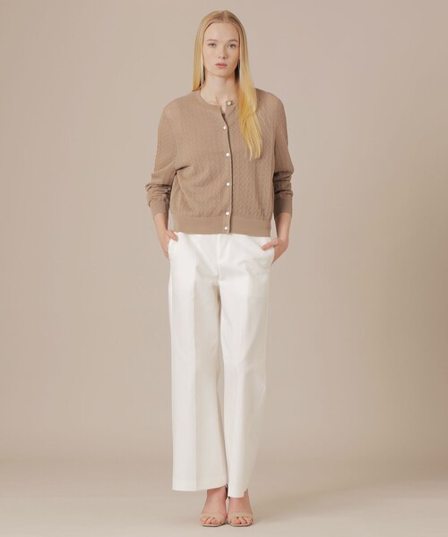 MACKINTOSH LONDON（マッキントッシュ ロンドン）の「シアージャカードカーディガン（カーディガン/ボレロ・レディース・ブラック/ベージュ/ライトグレー・38）」の7枚目の写真