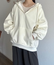 ゆるだぼハーフジップパーカー