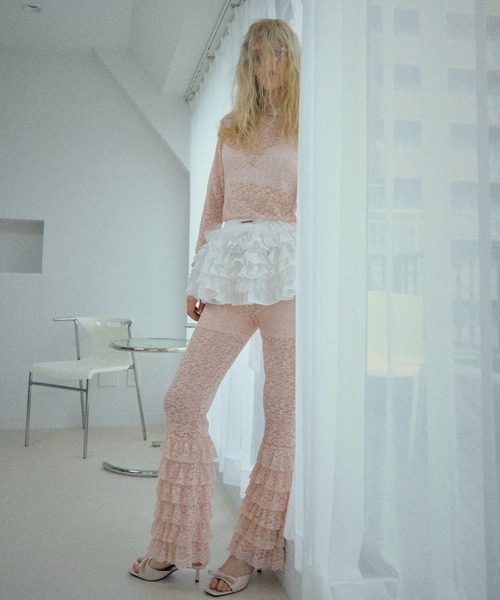 HONEY MI HONEY(ハニーミーハニー)の「lace back open body suit(Tシャツ/カットソー・レディース・ピンク/ホワイト/ブラック・FREE)」の7枚目の写真