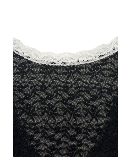 HONEY MI HONEY(ハニーミーハニー)の「lace back open body suit(Tシャツ/カットソー・レディース・ピンク/ホワイト/ブラック・FREE)」の13枚目の写真