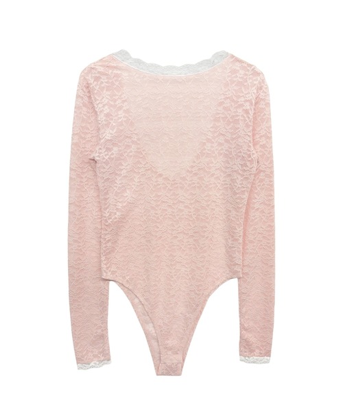 HONEY MI HONEY(ハニーミーハニー)の「lace back open body suit(Tシャツ/カットソー・レディース・ピンク/ホワイト/ブラック・FREE)」の14枚目の写真