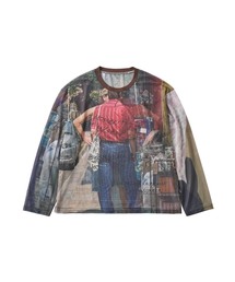 Knuth Marf / クヌースマーフ oji sheer long-sleeve tee