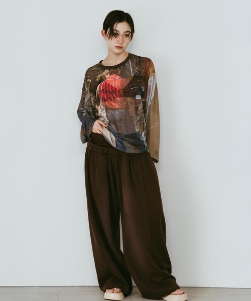 Knuth Marf(クヌースマーフ)の「Knuth Marf / クヌースマーフ oji sheer long-sleeve tee(Tシャツ/カットソー・レディース・ブラウン・FREE)」の2枚目の写真