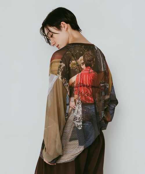Knuth Marf(クヌースマーフ)の「Knuth Marf / クヌースマーフ oji sheer long-sleeve tee(Tシャツ/カットソー・レディース・ブラウン・FREE)」の4枚目の写真