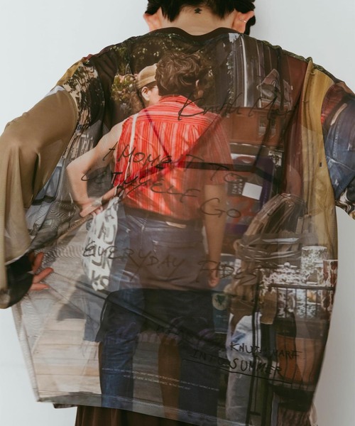 Knuth Marf(クヌースマーフ)の「Knuth Marf / クヌースマーフ oji sheer long-sleeve tee(Tシャツ/カットソー・レディース・ブラウン・FREE)」の8枚目の写真