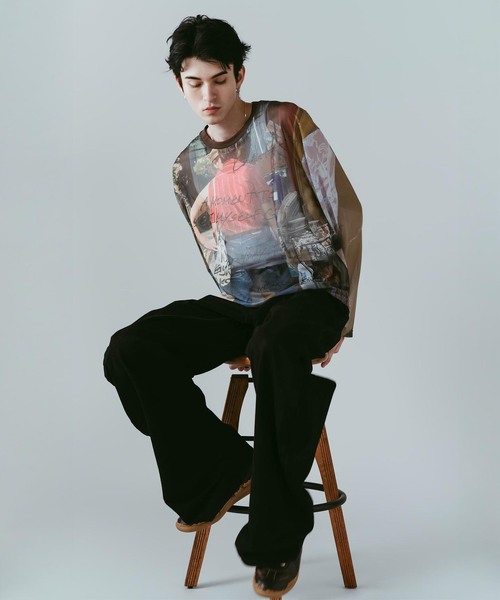 Knuth Marf(クヌースマーフ)の「Knuth Marf / クヌースマーフ oji sheer long-sleeve tee(Tシャツ/カットソー・レディース・ブラウン・FREE)」の13枚目の写真