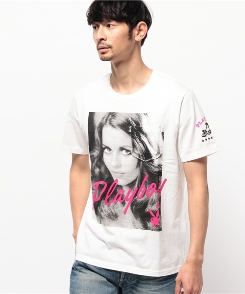 HYSTERIC GLAMOUR（ヒステリックグラマー）の「MISS SEPTEMBER pt ポケ付T-SH（Tシャツ/カットソー・メンズ・ホワイト/イエロー/ブラック・LARGE/SMALL/MEDIUM）」の2枚目の写真