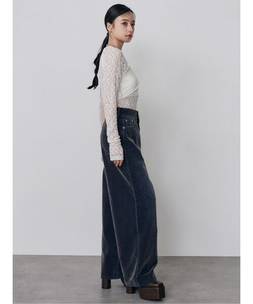 MURUA（ムルーア）の「【セットアップ対応】カラーモールデニムパンツ　秋服（デニムパンツ・レディース・パープル/ボルドー/カーキ/ブルー・1/2）」の10枚目の写真