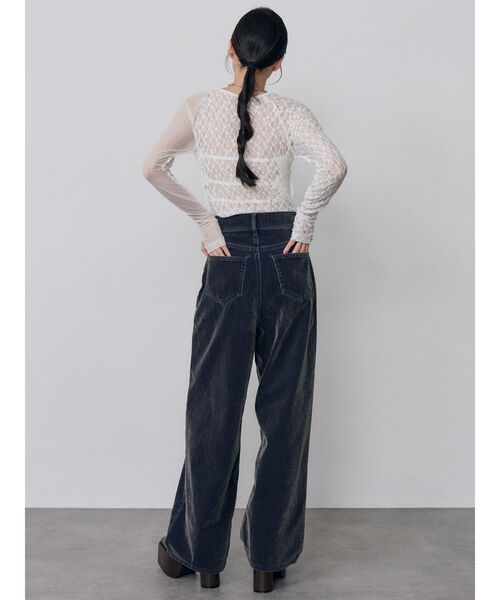 MURUA（ムルーア）の「【セットアップ対応】カラーモールデニムパンツ　秋服（デニムパンツ・レディース・パープル/ボルドー/カーキ/ブルー・1/2）」の12枚目の写真