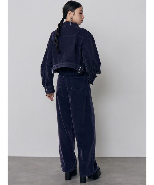 MURUA（ムルーア）の「【セットアップ対応】カラーモールデニムパンツ　秋服（デニムパンツ・レディース・パープル/ボルドー/カーキ/ブルー・1/2）」の18枚目の写真