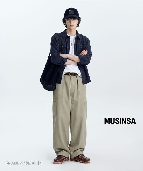 ALYSS（アリス）の「ウェスタンリニアチェッククロップシャツ[ネイビー]（シャツ/ブラウス・メンズ・その他・LARGE/MEDIUM/X-LARGE）」の3枚目の写真