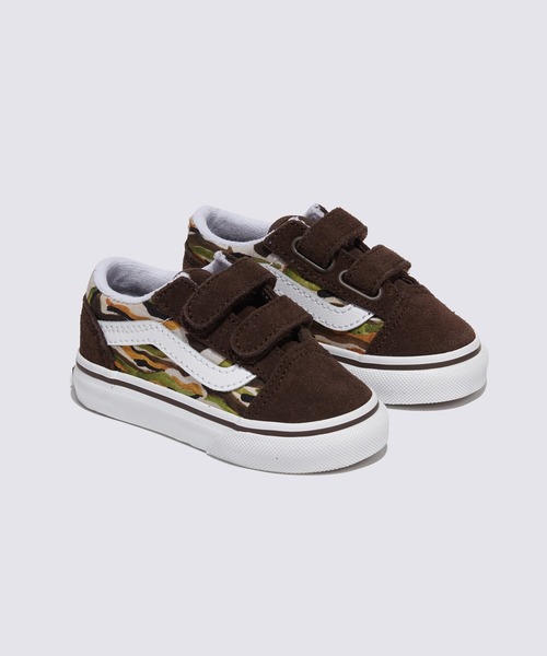 VANS(バンズ)の「トドラー オールドスクール V / Old Skool V PAINTED CAMO BROWN VN0009RCBF01(スニーカー・キッズ・ブラウン・7/10/9/8)」の3枚目の写真