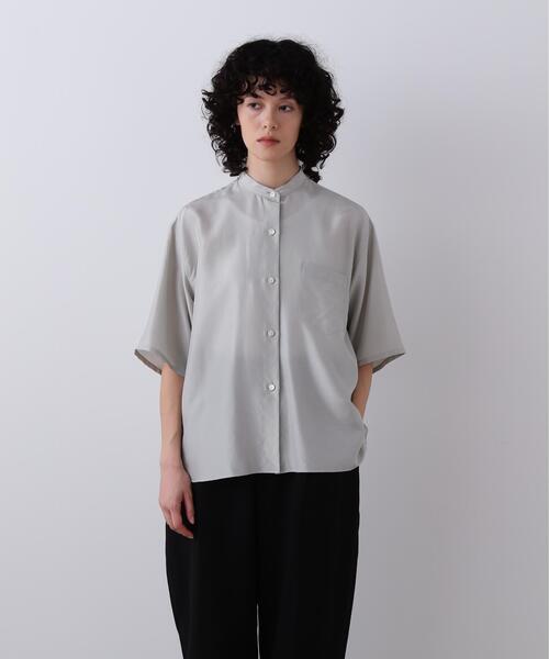 YLEVE / SILK HABUTAE SHORT SLEEVE SHIRT（シャツ/ブラウス）｜YLEVE 