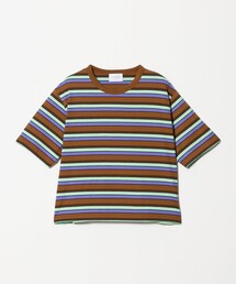 マルチボーダー ハーフスリーブ Tシャツ