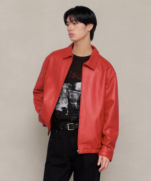 LEFTSEOUL（レフトソウル）の「クラシックラムスキンジャケット[レッド]（ライダースジャケット・レディース・その他・S/XL/L/M）」の10枚目の写真