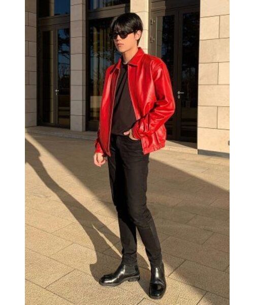 LEFTSEOUL（レフトソウル）の「クラシックラムスキンジャケット[レッド]（ライダースジャケット・レディース・その他・S/XL/L/M）」の3枚目の写真