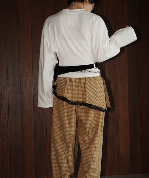 chuclla(チュクラ)の「ワイドスリーブ コンパクトトップス chw26a057(Tシャツ/カットソー・レディース・ホワイト/ブラック・FREE)」の8枚目の写真