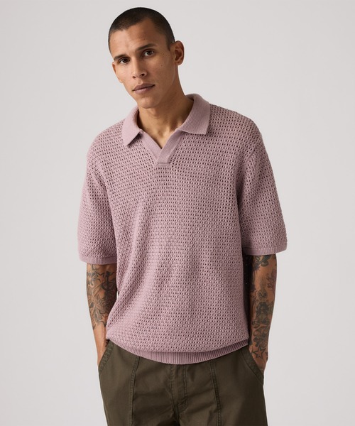 Levi's(リーバイス)の「Levi's/リーバイス ディロン オープンカラーポロシャツ(ポロシャツ・メンズ・パープル・XL/S/M/L)」の1枚目の写真