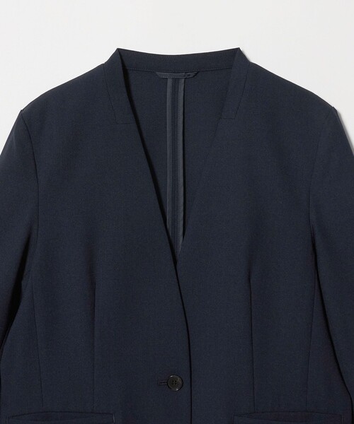 A DAY IN THE LIFE UNITED ARROWS（アデイインザライフユナイテッドアローズ）の「ドビー Vネックジャケット ‐セットアップ対応・マシンウォッシャブル‐＜A DAY IN THE LIFE＞（Tシャツ/カットソー・レディース・モカ/ダークグレー/ネイビー・36/40/38）」の10枚目の写真