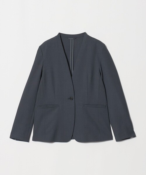 A DAY IN THE LIFE UNITED ARROWS（アデイインザライフユナイテッドアローズ）の「ドビー Vネックジャケット ‐セットアップ対応・マシンウォッシャブル‐＜A DAY IN THE LIFE＞（Tシャツ/カットソー・レディース・モカ/ダークグレー/ネイビー・36/40/38）」の18枚目の写真