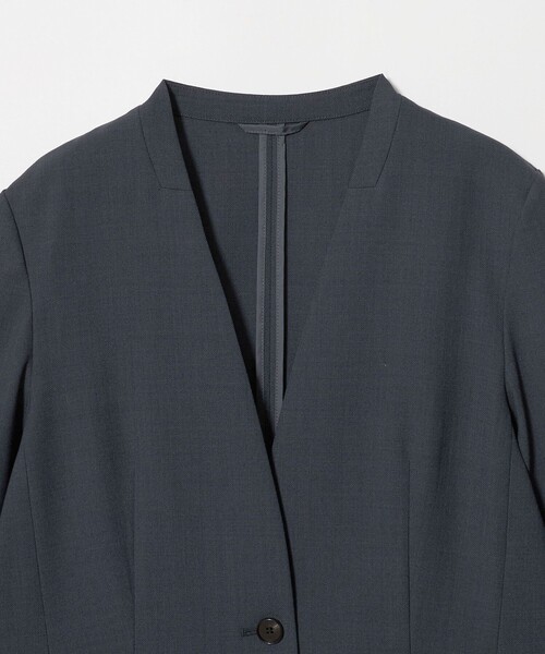 A DAY IN THE LIFE UNITED ARROWS（アデイインザライフユナイテッドアローズ）の「ドビー Vネックジャケット ‐セットアップ対応・マシンウォッシャブル‐＜A DAY IN THE LIFE＞（Tシャツ/カットソー・レディース・モカ/ダークグレー/ネイビー・36/40/38）」の19枚目の写真