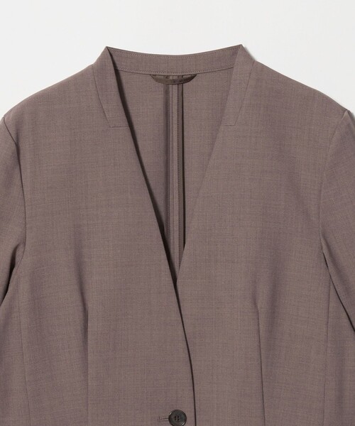 A DAY IN THE LIFE UNITED ARROWS（アデイインザライフユナイテッドアローズ）の「ドビー Vネックジャケット ‐セットアップ対応・マシンウォッシャブル‐＜A DAY IN THE LIFE＞（Tシャツ/カットソー・レディース・モカ/ダークグレー/ネイビー・36/40/38）」の22枚目の写真