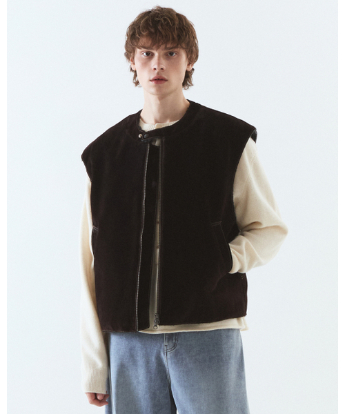THEENDQUESTION（ジエンドクエスチョン）の「Pigskin vest / BROWN（ベスト・レディース・その他・FREE）」の2枚目の写真
