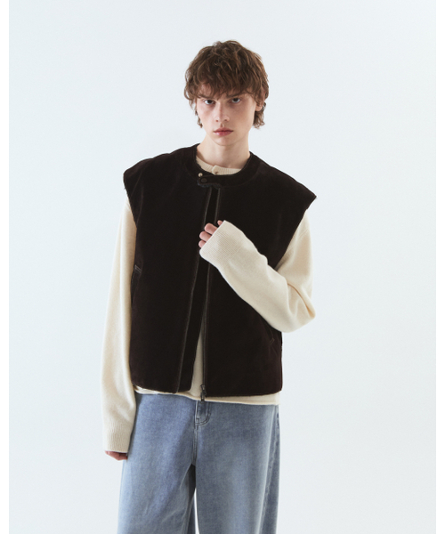 THEENDQUESTION（ジエンドクエスチョン）の「Pigskin vest / BROWN（ベスト・レディース・その他・FREE）」の3枚目の写真