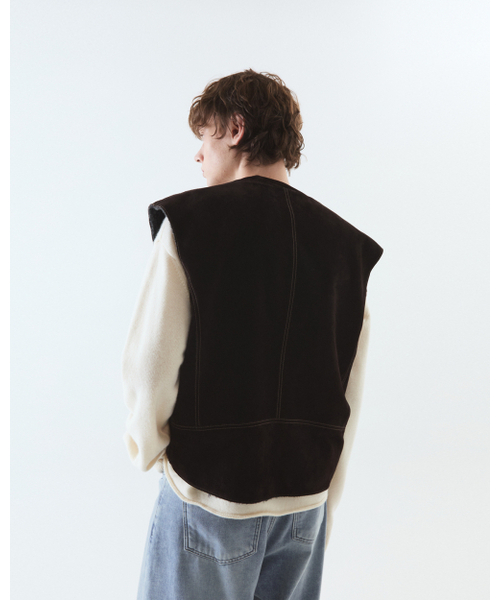 THEENDQUESTION（ジエンドクエスチョン）の「Pigskin vest / BROWN（ベスト・レディース・その他・FREE）」の4枚目の写真