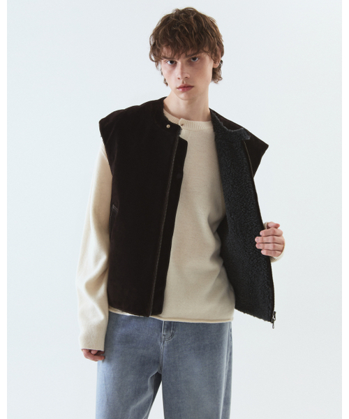 THEENDQUESTION（ジエンドクエスチョン）の「Pigskin vest / BROWN（ベスト・レディース・その他・FREE）」の6枚目の写真