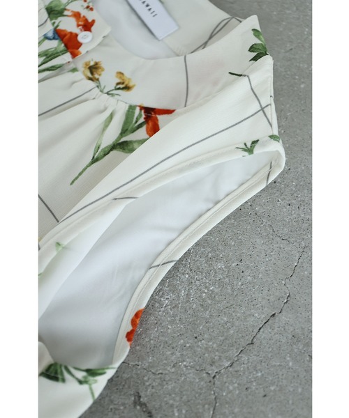 cawaii(カワイイ)の「心ときめく花図鑑ロングワンピース(紐ベルト付き)(ワンピース・レディース・ブラック/アイボリー・FREE)」の11枚目の写真