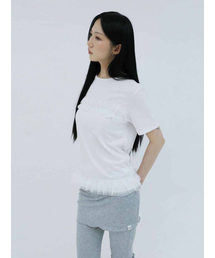 UGLY SHADOW | フリルカンカンTシャツ(ホワイト)(Tシャツ/カットソー)