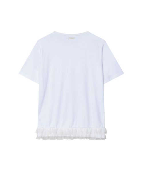 UGLY SHADOW(アグリーシャドウ)の「フリルカンカンTシャツ(ホワイト)(Tシャツ/カットソー・レディース・その他・FREE)」の5枚目の写真