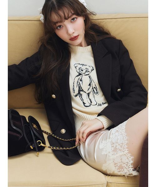 LILY BROWN(リリーブラウン)の「ウールブレンドクラシックジャケット(テーラードジャケット・レディース・ベージュ/グレー/ブラウン・F)」の1枚目の写真