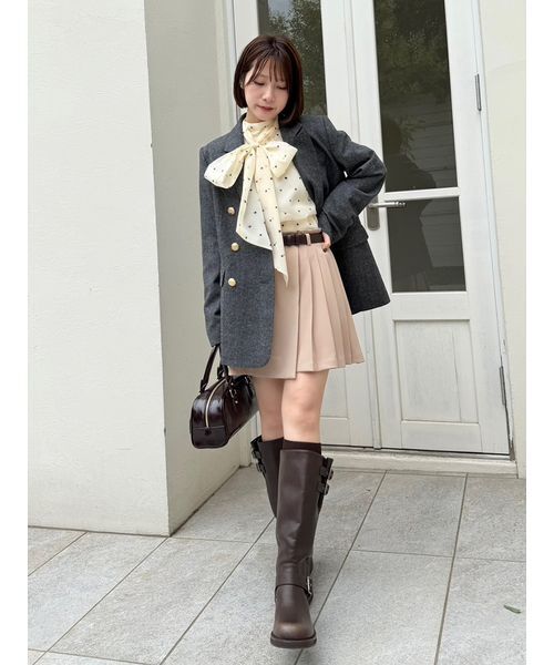 LILY BROWN(リリーブラウン)の「ウールブレンドクラシックジャケット(テーラードジャケット・レディース・ベージュ/グレー/ブラウン・F)」の5枚目の写真