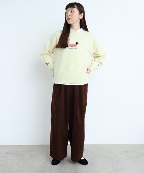 l'atelier du savon(アトリエドサボン)の「9Wコーデュロイ 後ろゴムパンツ(その他パンツ・レディース・アイボリー/ピンク/ダークブラウン・FREE)」の5枚目の写真