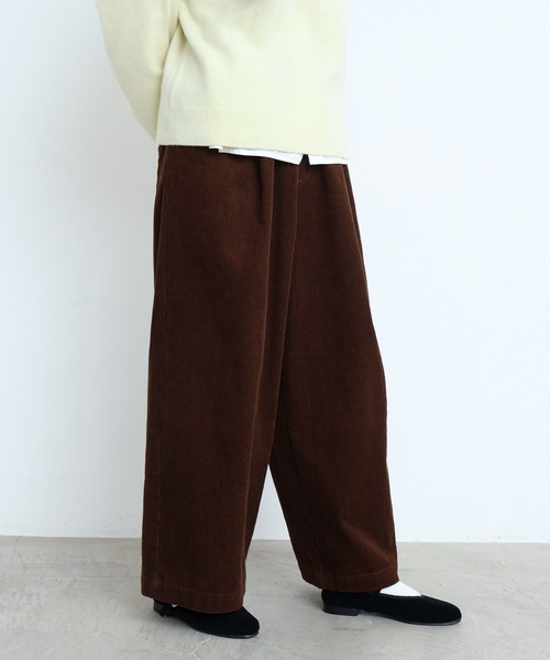 l'atelier du savon(アトリエドサボン)の「9Wコーデュロイ 後ろゴムパンツ(その他パンツ・レディース・アイボリー/ピンク/ダークブラウン・FREE)」の10枚目の写真