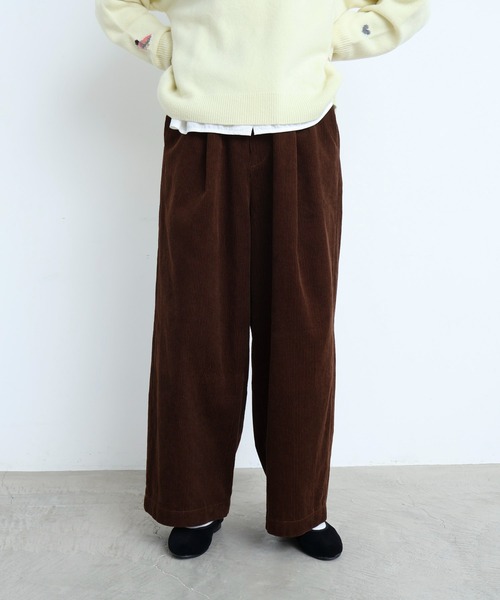 l'atelier du savon(アトリエドサボン)の「9Wコーデュロイ 後ろゴムパンツ(その他パンツ・レディース・アイボリー/ピンク/ダークブラウン・FREE)」の9枚目の写真