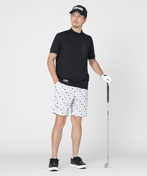 PING(ピン)の「【PING APPAREL】ナイロンサッカー半袖ハイネックシャツ <GOLD> (MENS)(Tシャツ/カットソー・メンズ・ブラック/ホワイト/グレー・L/M/LL/S/LL1)」の4枚目の写真