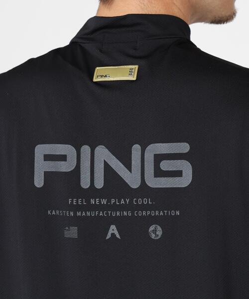 PING(ピン)の「【PING APPAREL】ナイロンサッカー半袖ハイネックシャツ <GOLD> (MENS)(Tシャツ/カットソー・メンズ・ブラック/ホワイト/グレー・L/M/LL/S/LL1)」の7枚目の写真