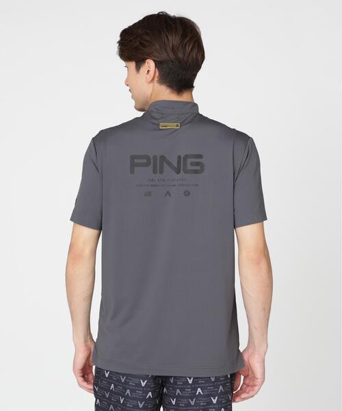 PING(ピン)の「【PING APPAREL】ナイロンサッカー半袖ハイネックシャツ <GOLD> (MENS)(Tシャツ/カットソー・メンズ・ブラック/ホワイト/グレー・L/M/LL/S/LL1)」の15枚目の写真