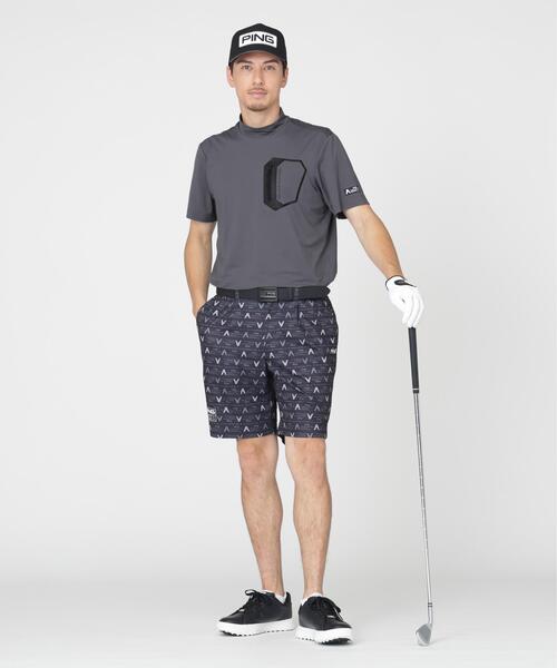 PING(ピン)の「【PING APPAREL】ナイロンサッカー半袖ハイネックシャツ <GOLD> (MENS)(Tシャツ/カットソー・メンズ・ブラック/ホワイト/グレー・L/M/LL/S/LL1)」の16枚目の写真