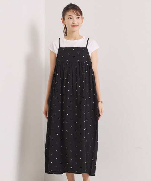 ITS'DEMO(イッツデモ)の「ラメドット刺繍キャミワンピース(ワンピース・レディース・ブルー/ブラック/ブラウン系その他・00)」の14枚目の写真
