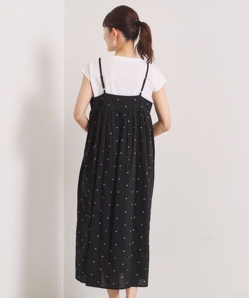 ITS'DEMO(イッツデモ)の「ラメドット刺繍キャミワンピース(ワンピース・レディース・ブルー/ブラック/ブラウン系その他・00)」の5枚目の写真