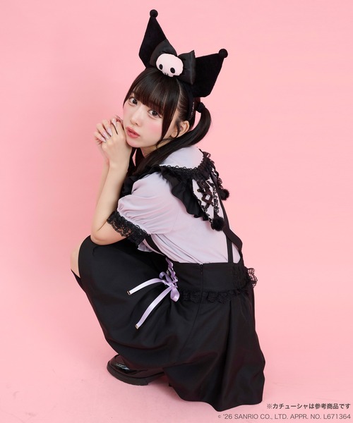Secret Honey(シークレットハニー)の「"クロミ"コラボスカパン(スカート・レディース・ブラック・MEDIUM)」の5枚目の写真