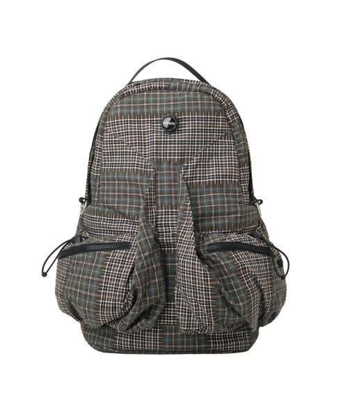 OFFWINTER(オフウィンター)の「【OFFWINTER】雨や汚れに強いコットン ロケットバックパック / リュック 大容量 / PC収納可 16インチ(スペースシリーズ)(バックパック/リュック・メンズ・ダークグリーン/ラベンダー・LARGE)」の7枚目の写真